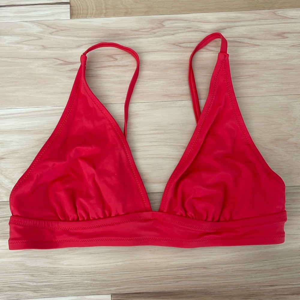 Red MeUndies triangle bikini top